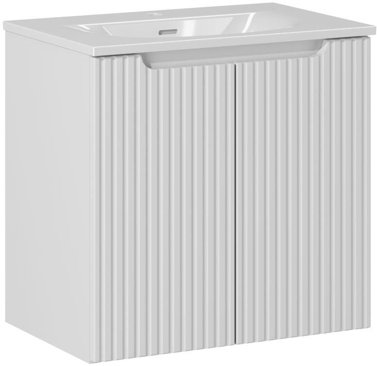 Zestaw meblowy Nova White szafka podumywalkowa 60 cm biała z umywalką SKY 3 SET-NOW 60CM D SKY 60