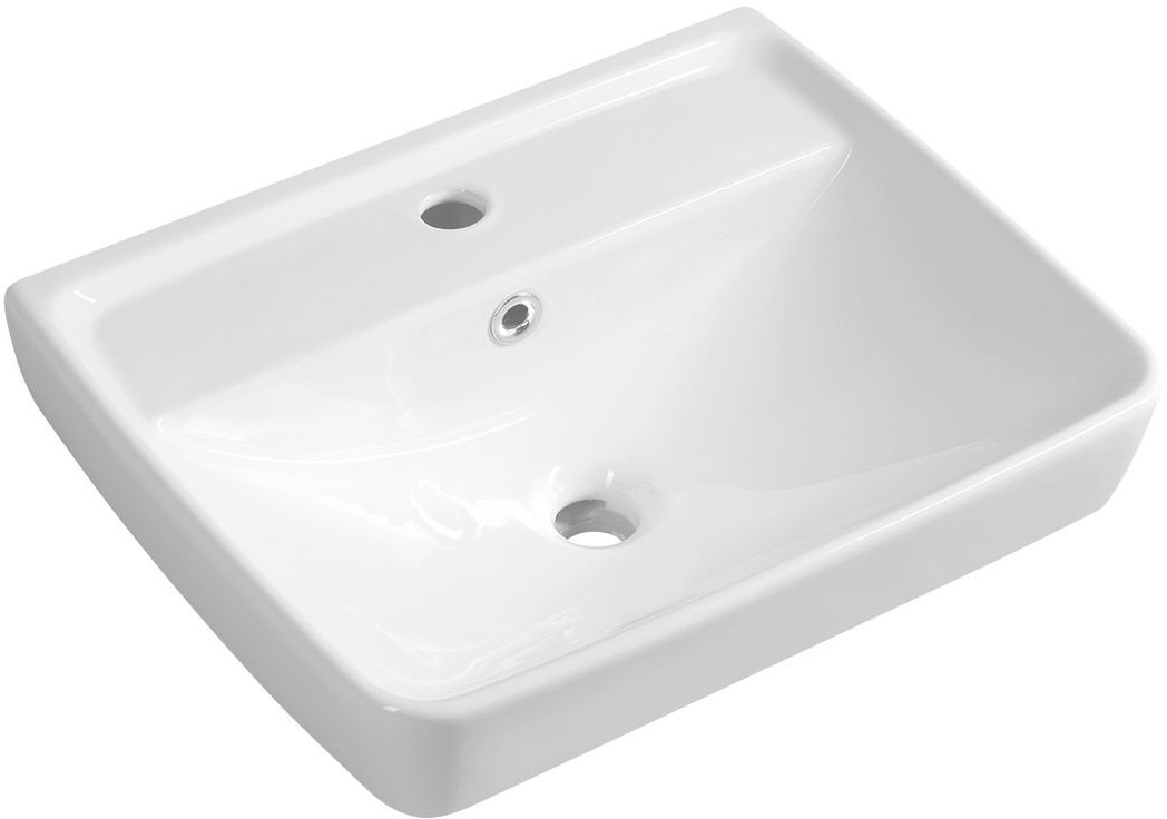 Aqualine Duru umywalka 50x40 cm prostokątna ścienna-meblowa biała TU0350