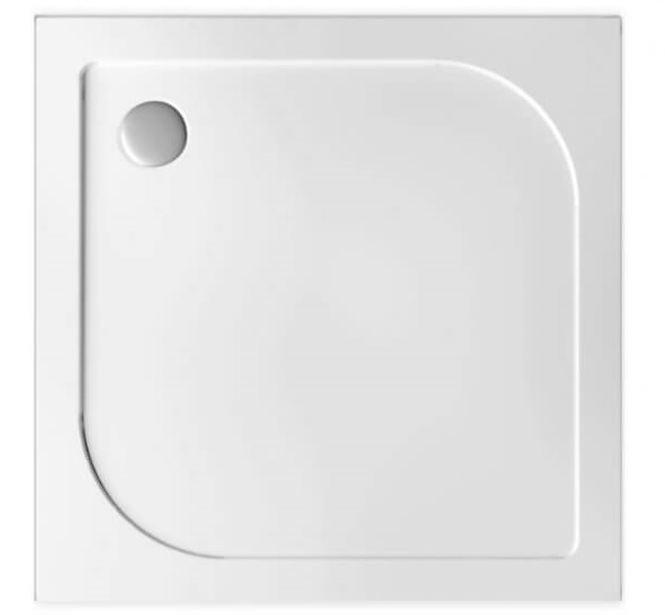 Polimat Tenor brodzik 80x80 cm kwadratowy biały 00382