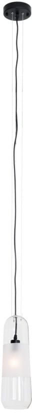 MaxLight Mauri lampa wisząca 1x12 W czarna-przezroczysta P0588
