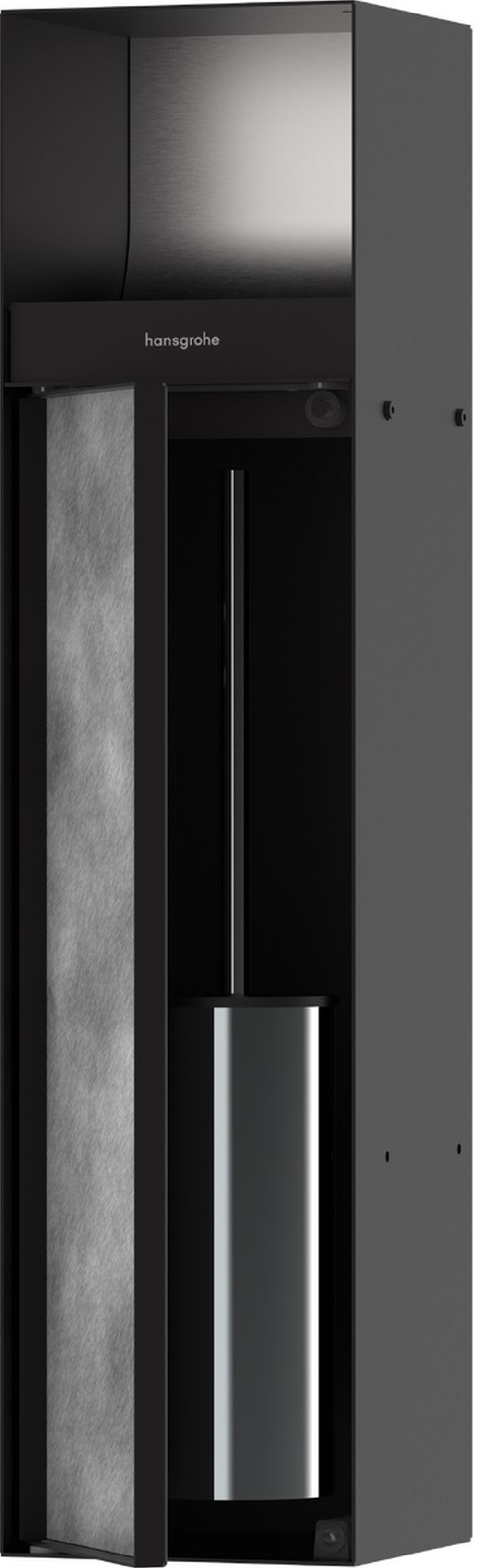 Hansgrohe XtraStoris Rock uchwyt na papier toaletowy czarny mat 56062670