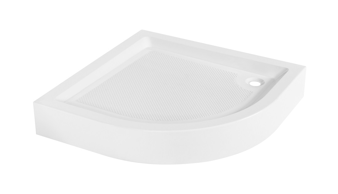 Invena brodzik 80x80 cm półokrągły biały AK-80-083