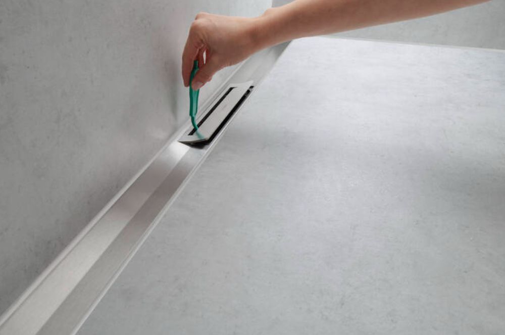 Hnsgrohe RainDrain Flex element zewnętrzny odpływu liniowego 100 cm stal szlachetna szczotkowana 56053800