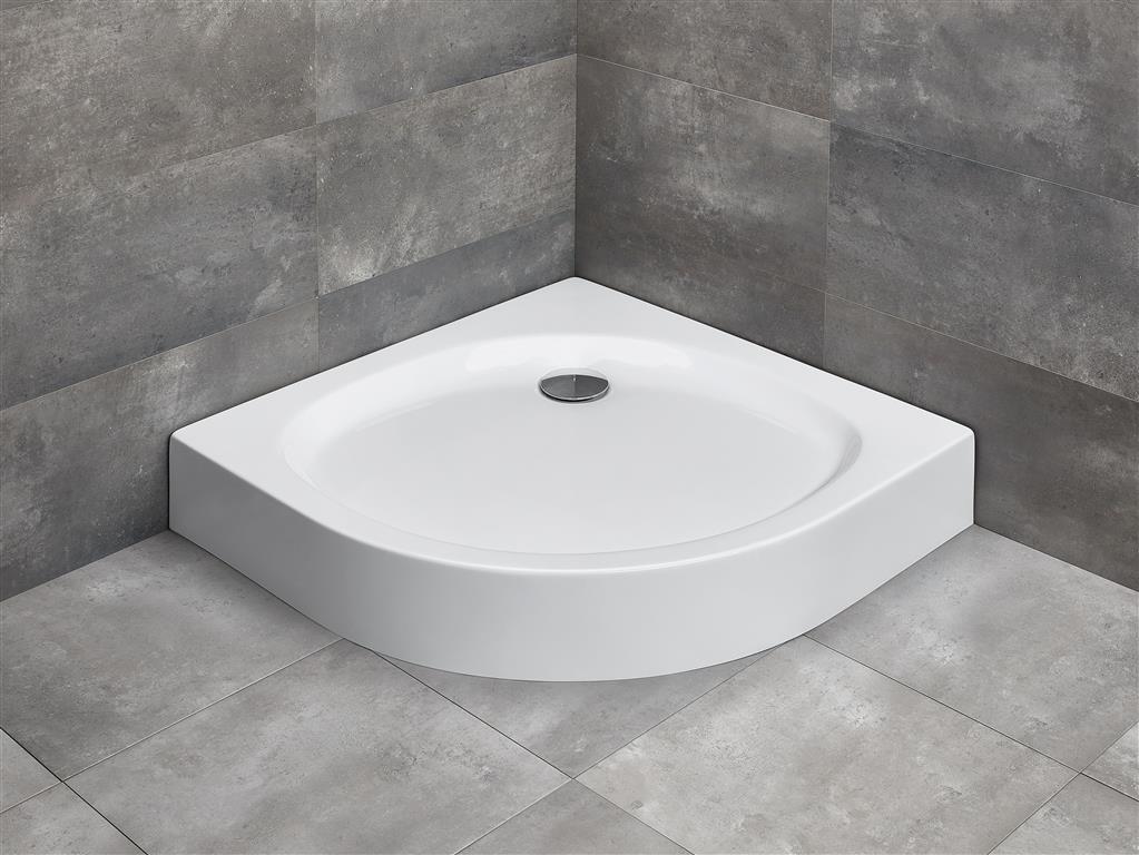 Radaway Patmos A Compact brodzik 80x80 cm półokrągły biały 4S88155-05