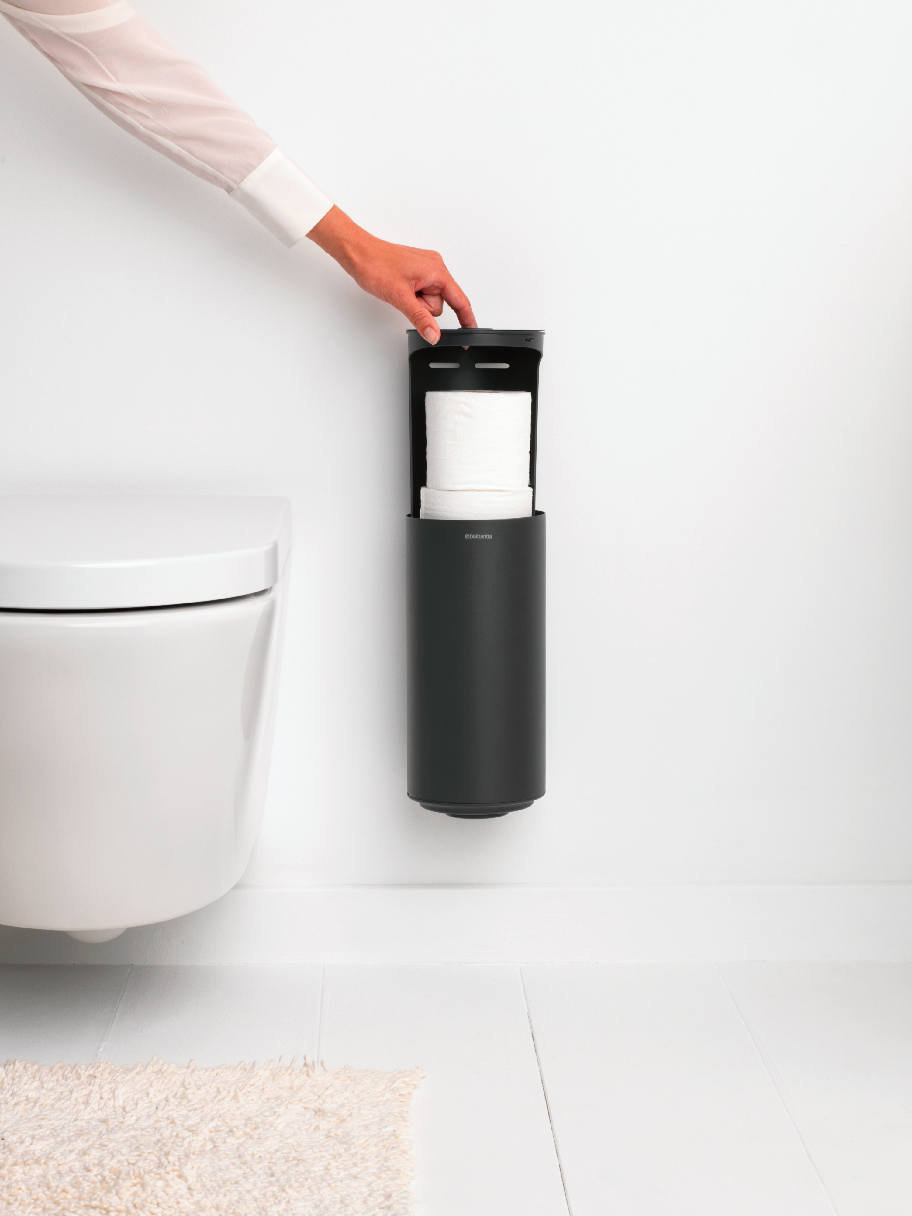 Brabantia MindSet pojemnik na papier toaletowy zapasowy grafit 303166