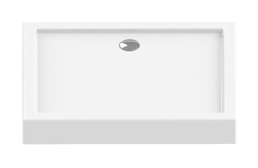 New Trendy Columbus brodzik 100x80 cm prostokątny biały B-0104