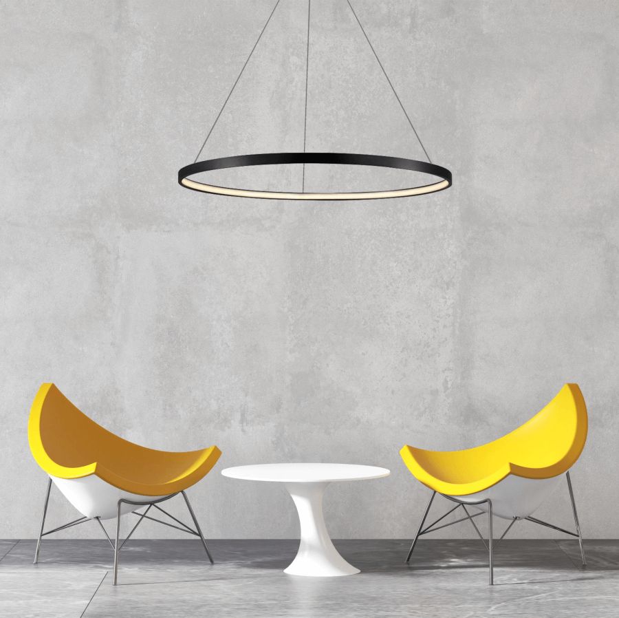 Light Prestige Ring lampa wisząca 1x40 W czarna LP-909/1PMBK