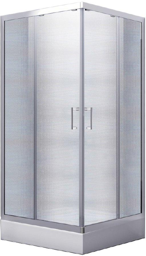 Besco Modern 165 kabina prysznicowa 80 cm kwadratowa chrom/szkło mrożone MK-80-165-M