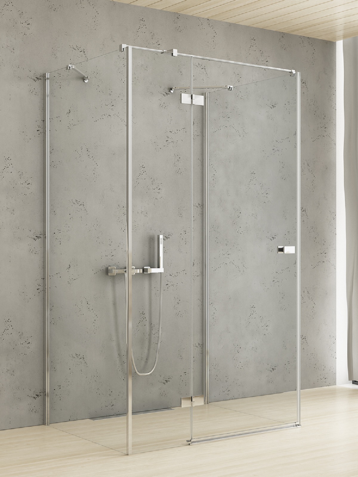 New Trendy Reflexa kabina prysznicowa 80x100 cm prostokątna lewa chrom połysk/szkło przezroczyste EXK-5193
