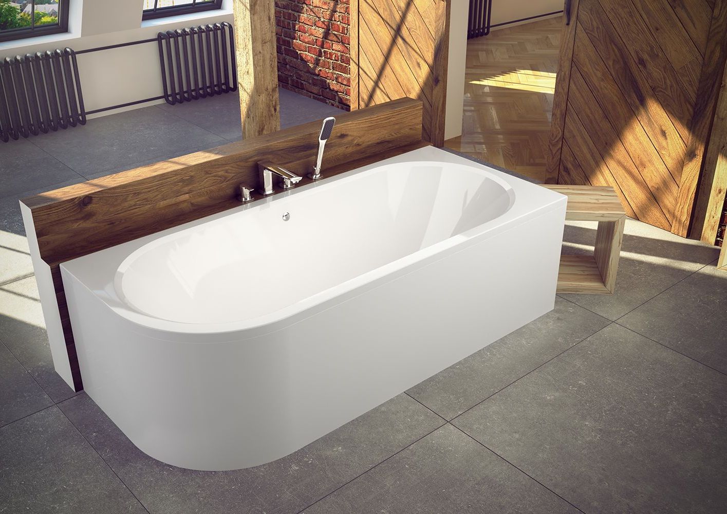 Besco Avita wanna narożna 150x75 cm prawa biała #WAV-150-NP - Wysyłka w 24h