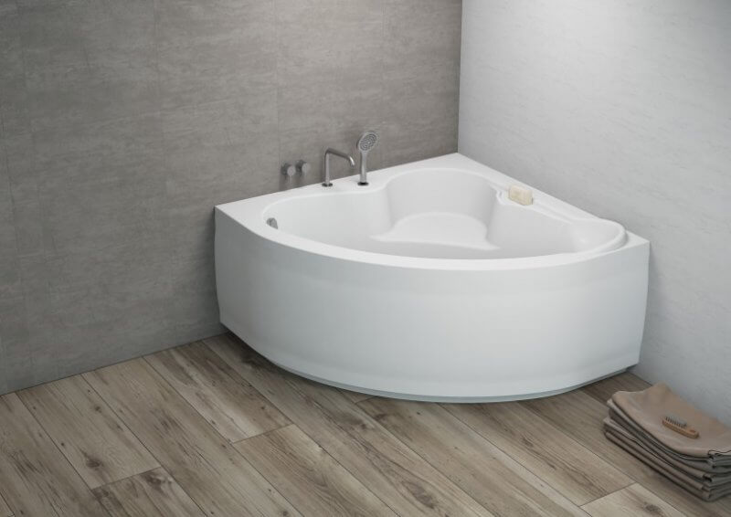 Polimat Standard wanna narożna 120x120 cm biała 00205