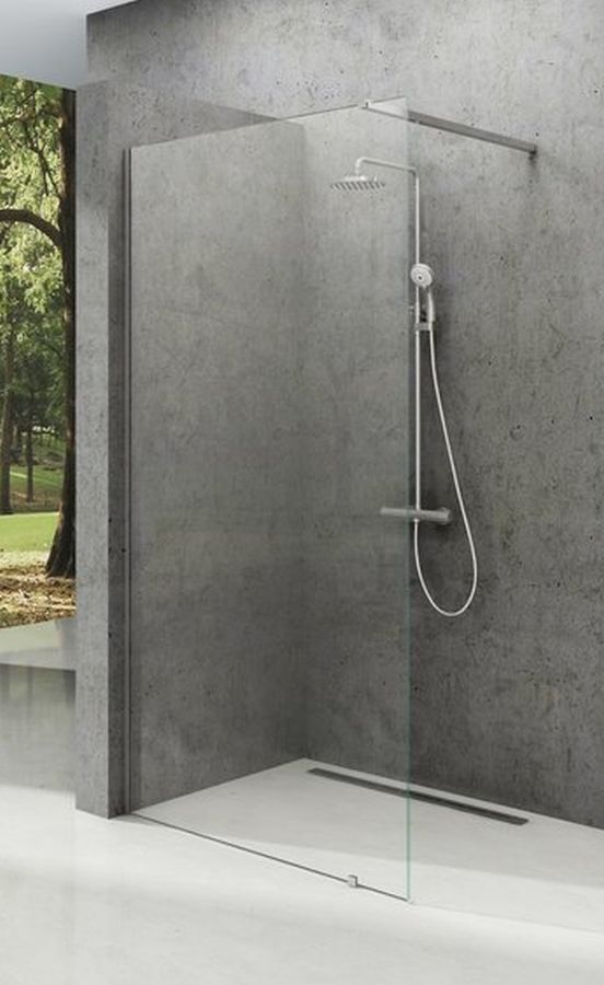 Ravak Walk-In Wall ścianka prysznicowa 60 cm wolnostojąca aluminium/szkło przezroczyste GW9W00C00Z1 - Wysyłka w 24h
