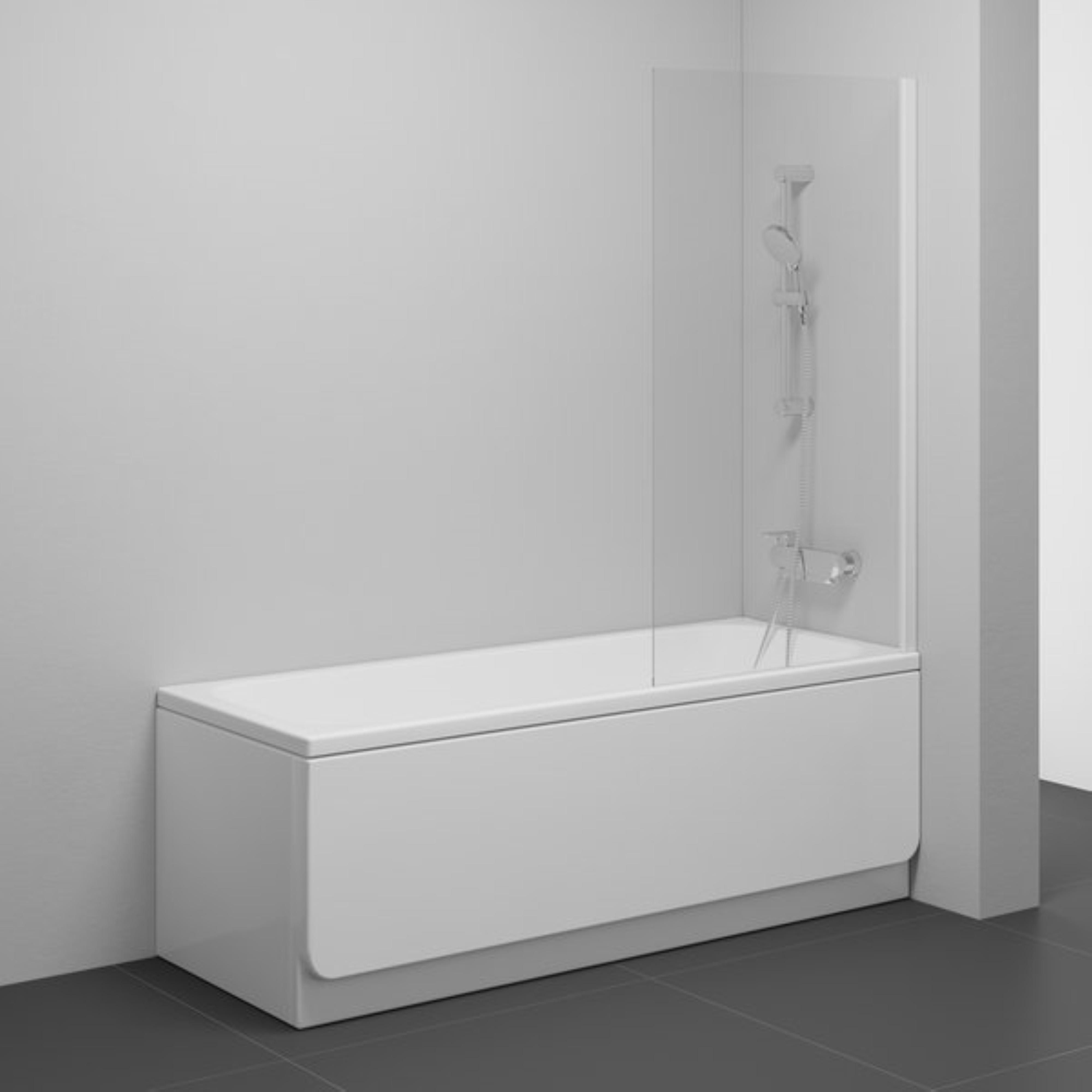 Ravak Nexty parawan nawannowy 80 cm 1-częściowy biały/przezroczyste 7O840100Z1