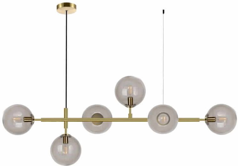 Light Prestige Alisa lampa wisząca 6x40W złota/przezroczysta LP-005/6PTR