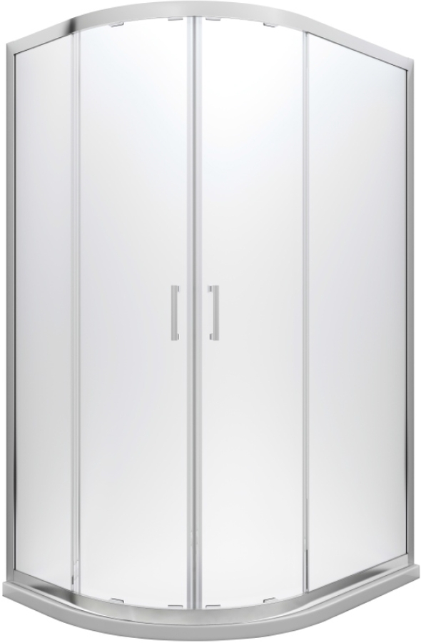 Besco Modern 185 kabina prysznicowa 100x80 cm asymetryczna chrom/szkło mrożone MA-100-80-M