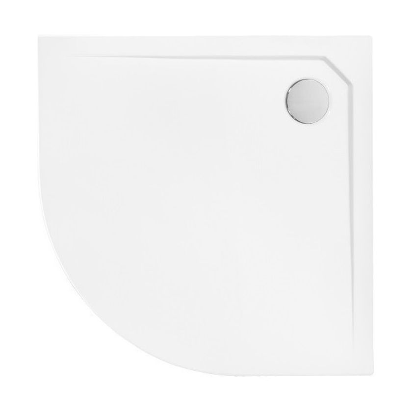 Besco Asco UltraSlim brodzik 80x80 cm półokrągły biały BMAS-80