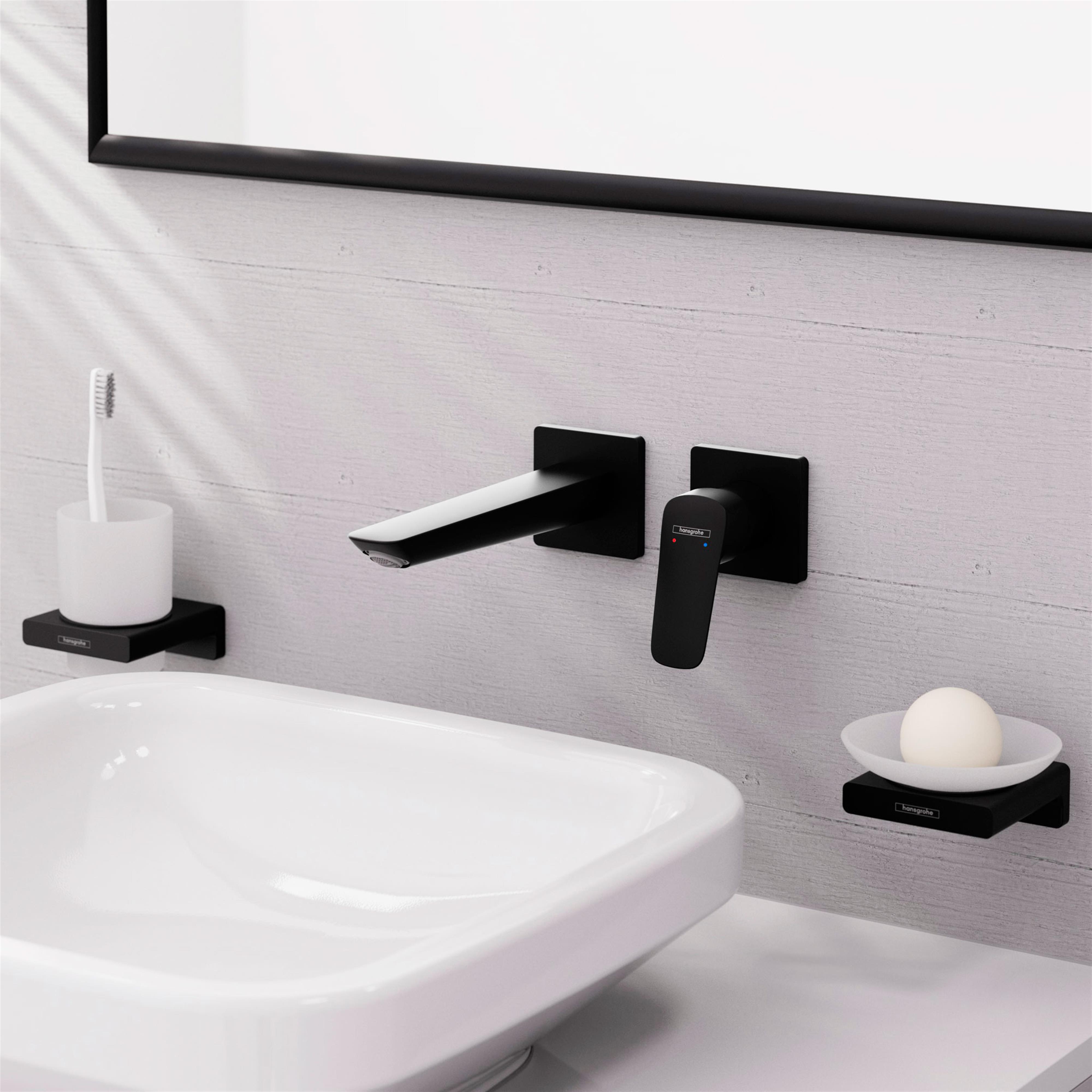 Hansgrohe Logis bateria umywalkowa podtynkowa czarny mat 71256670 - Wysyłka w 24h