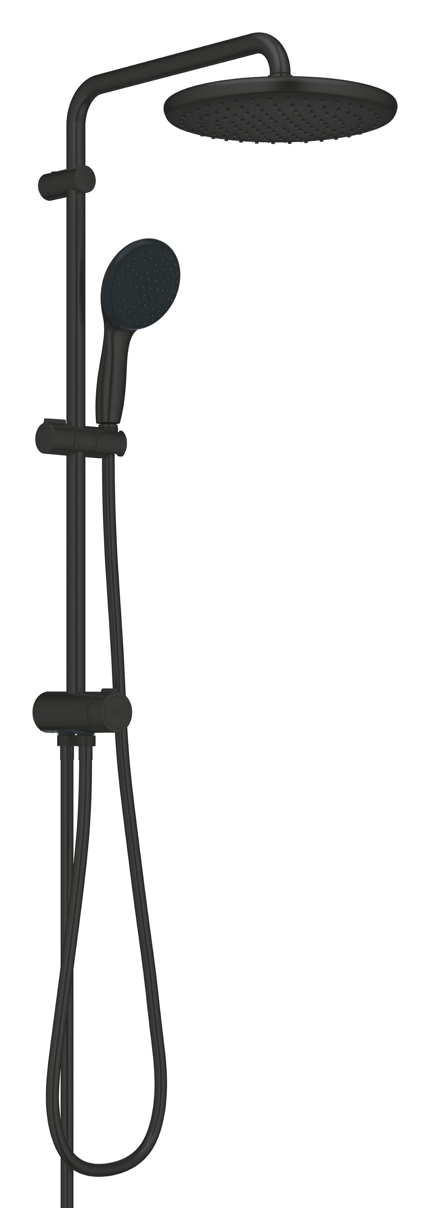 Grohe Vitalio Start System 250 zestaw prysznicowy ścienny z deszczownicą czarny mat 266802431