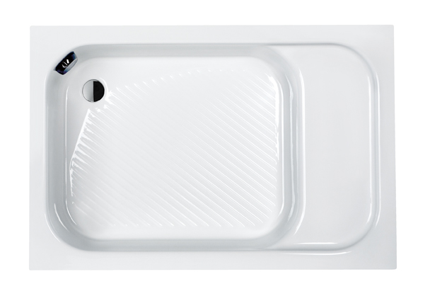 Sanplast Classic brodzik 80x100 cm prostokątny z siedziskiem biały 615-010-0520-01-000