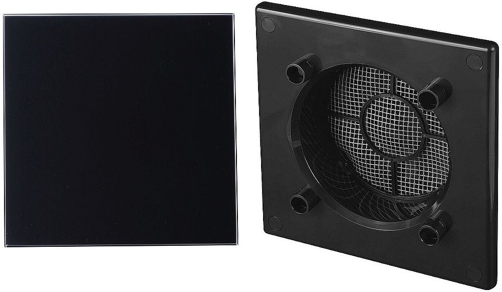 Awenta System+ Trax panel ozdobny szklany z ramką czarny mat (RWO100CZ, PTGB100M)