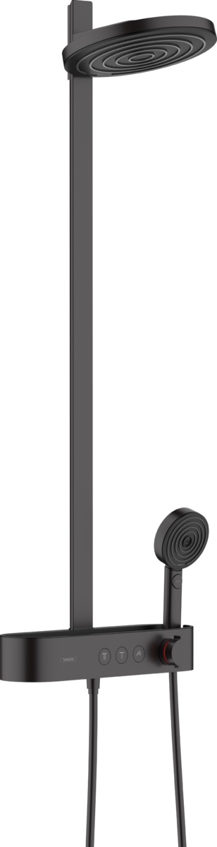 Hansgrohe Pulsify S ShowerTablet Select zestaw prysznicowy ścienny termostatyczny z deszczownicą czarny mat 24240670 - Wysyłka w 24h