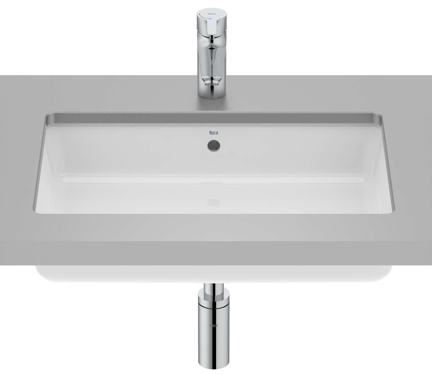 Roca Gap umywalka 55x35 cm prostokątna podblatowa biała A3270YFS00 - Wysyłka w 24h