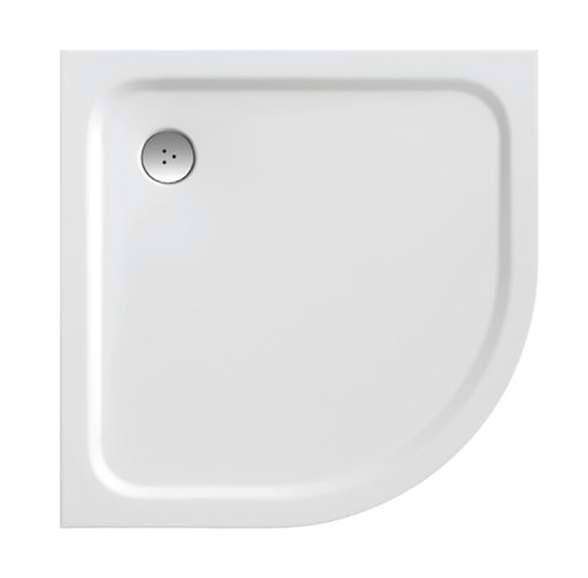 Ravak Elipso Pro Chrome brodzik 80x80 cm półokrągły biały XA244401010