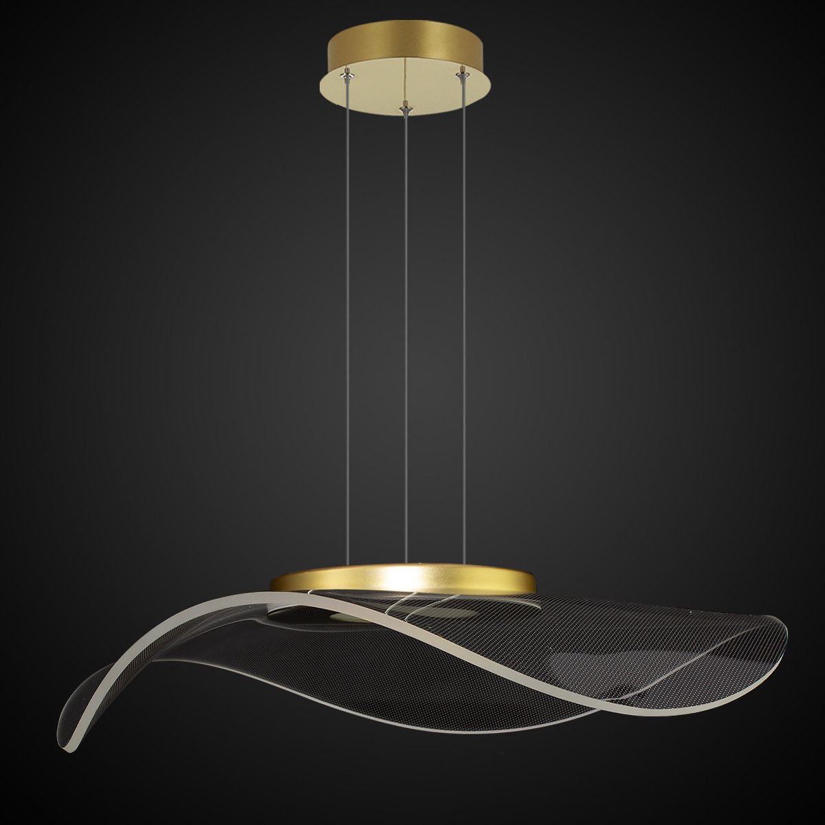 Altavola Design Velo lampa wisząca 1x30 W przezroczysta-złota LA101/P1_gold - Wysyłka w 24h