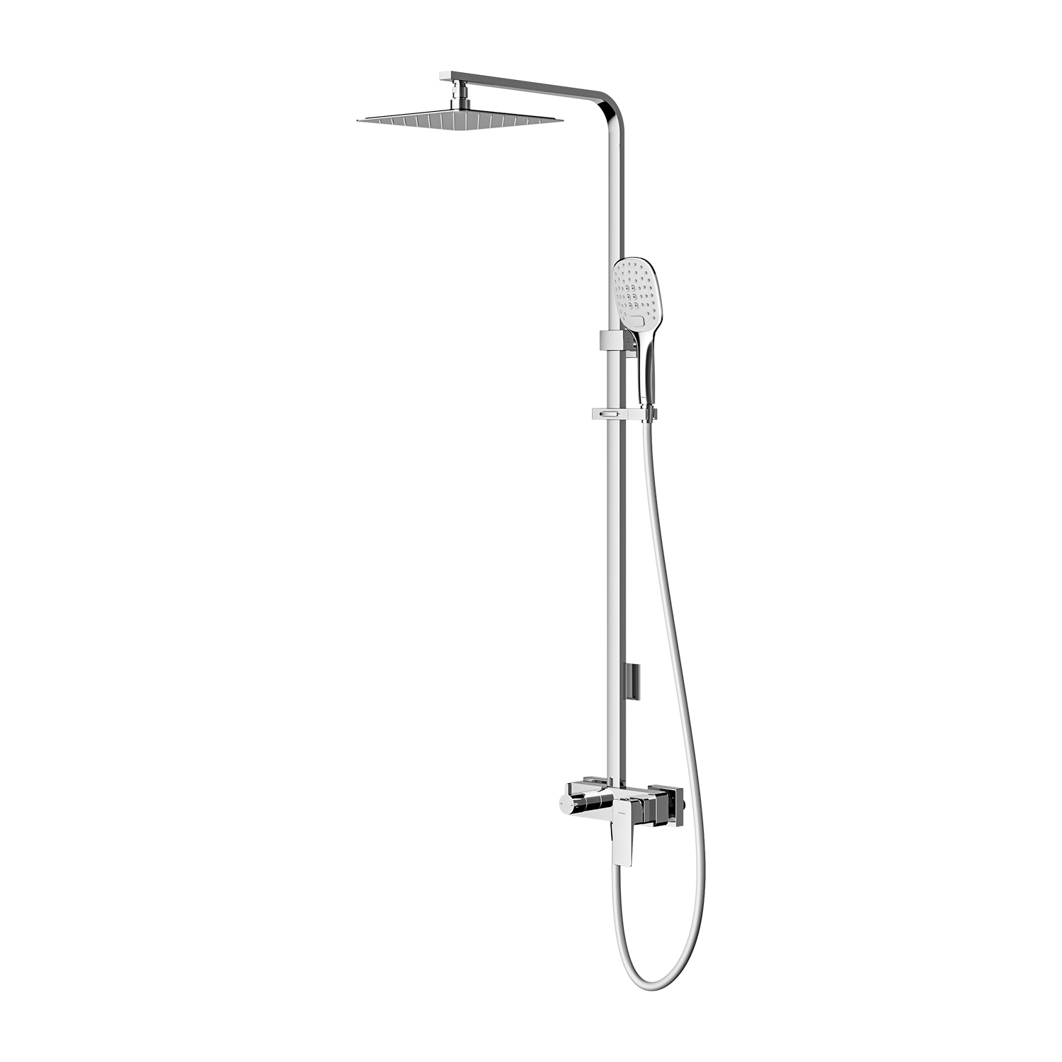 Omnires Parma zestaw prysznicowy z deszczownicą ścienny chrom PM7444CR - Wysyłka w 24h
