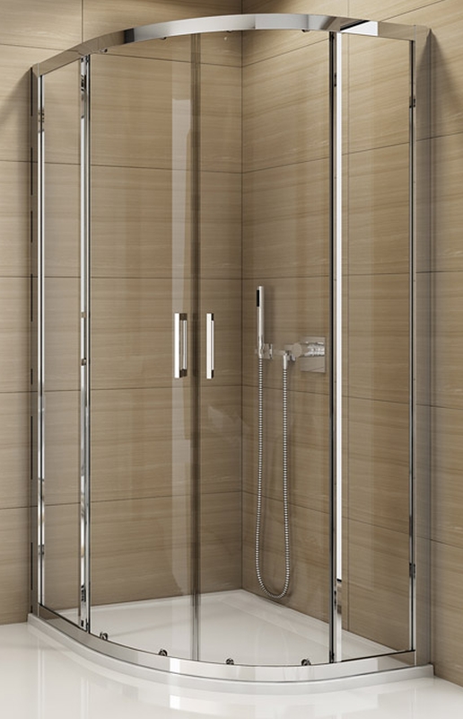 SanSwiss TOP-Line kabina prysznicowa 80 cm półokrągła srebrny połysk/szkło przezroczyste TOPR550805007