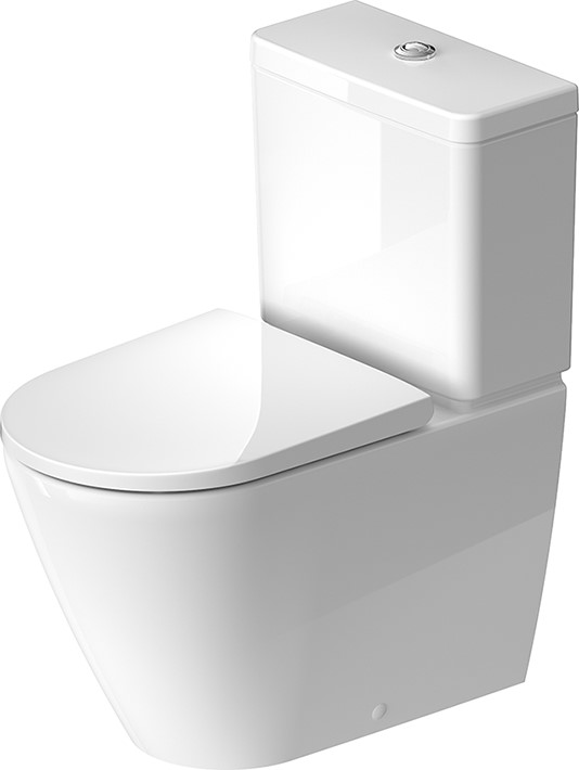 Duravit D-Neo miska WC kompakt stojąca Rimless HygieneGlaze biała 2002092000