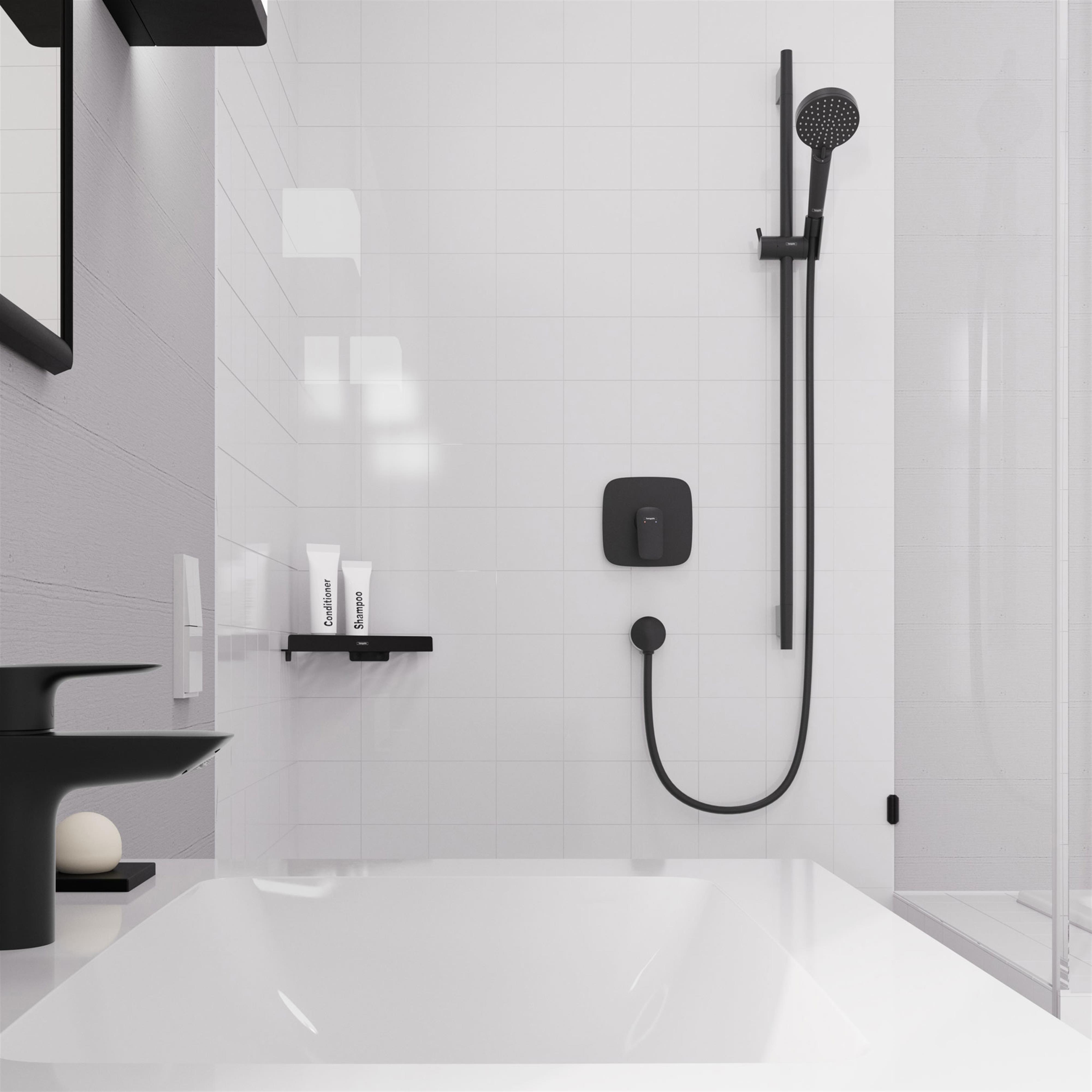 Hansgrohe Logis bateria prysznicowa podtynkowa czarny mat 71605670