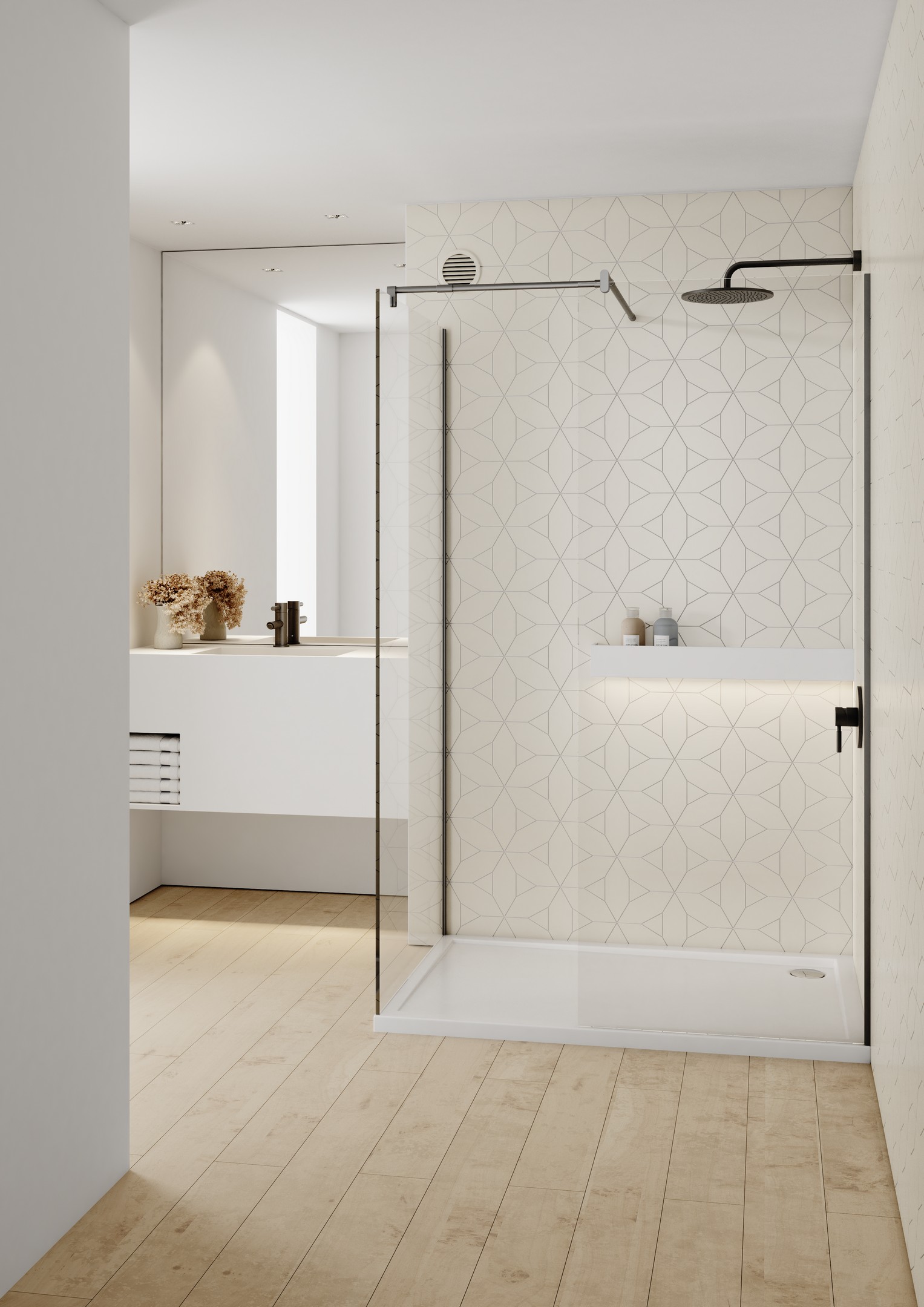 Schedline Sharper brodzik 100x80 cm prostokątny biały 3S.S1P-80100