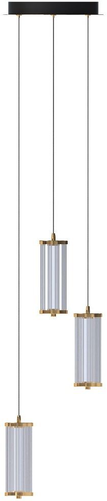 Zuma Line Cally lampa wisząca 3x8 W przezroczysta-złota MD3147-3A-3GT