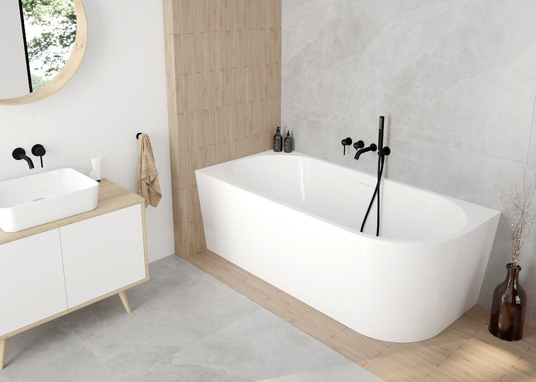 Oltens Delva wanna narożna 150x75 cm prostokątna biała 11007000 - Wysyłka w 24h