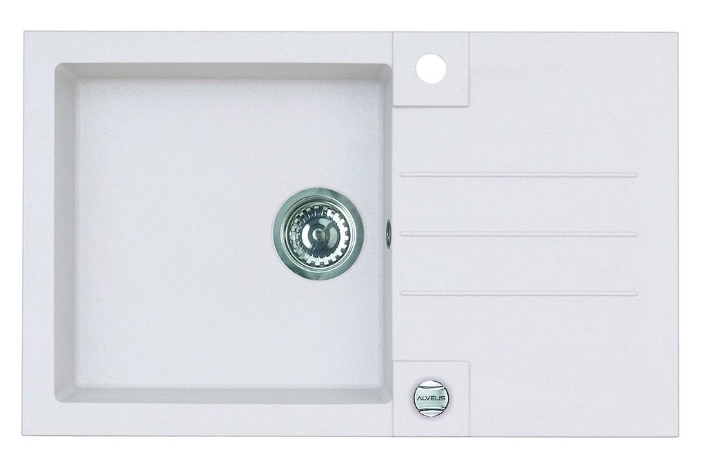 Alveus Rock 130 zlewozmywak 1-komorowy 78x48 cm Granital Plus steel-G04M 4203004