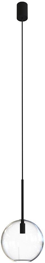 Nowodvorski Lighting Sphere lampa wisząca 1x10 W czarna-przezroczysta 7847