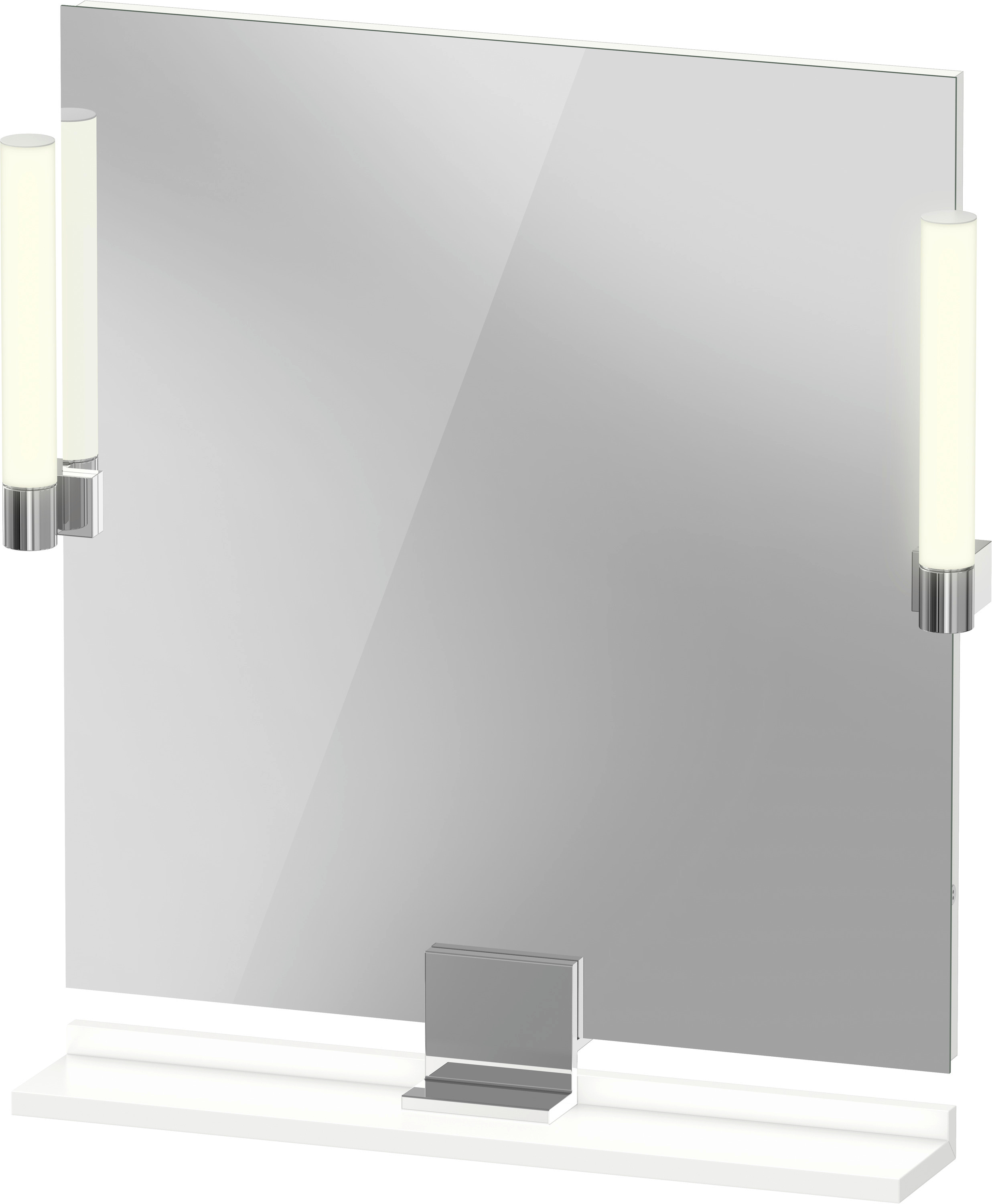 Duravit Sivida lustro 65x65 cm kwadratowe z oświetleniem biały-chrom SV7421010180000