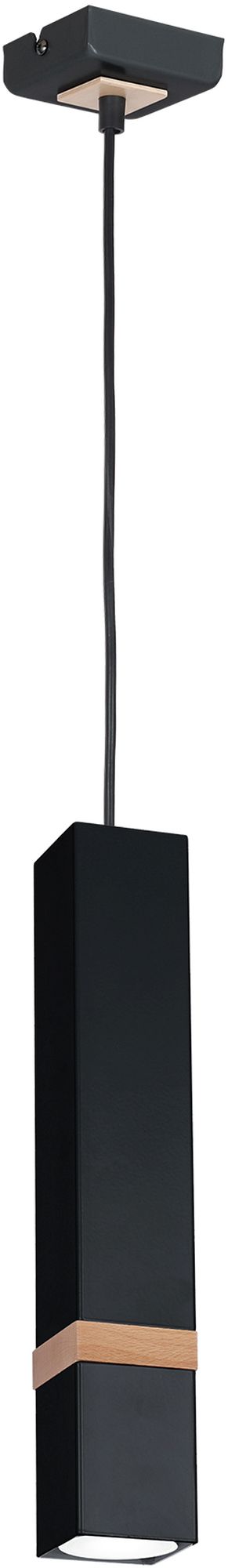 Milagro Vidar Black lampa wisząca 1x8W czarno/drewniana MLP5403 - Wysyłka w 24h