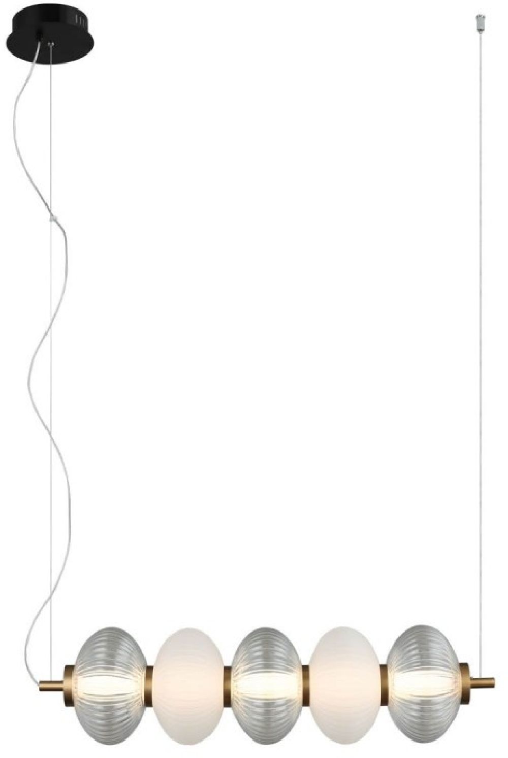 Italux Testa lampa wisząca 1x19 W przezroczysta PND-84938-4-BK