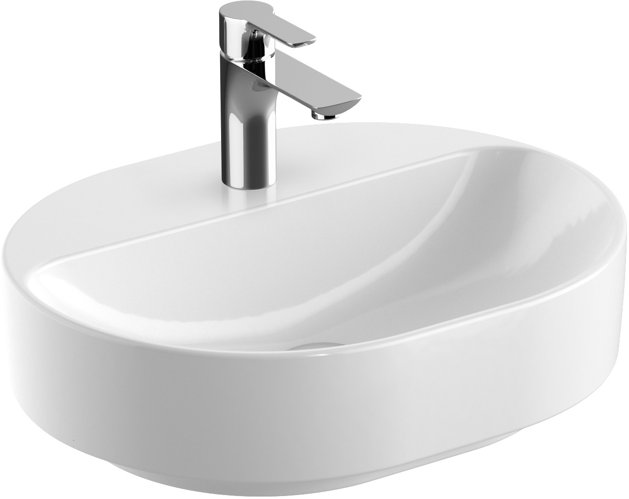 Geberit Variform umywalka 50x40 cm nablatowa owalna KeraTect biała 500.776.00.2