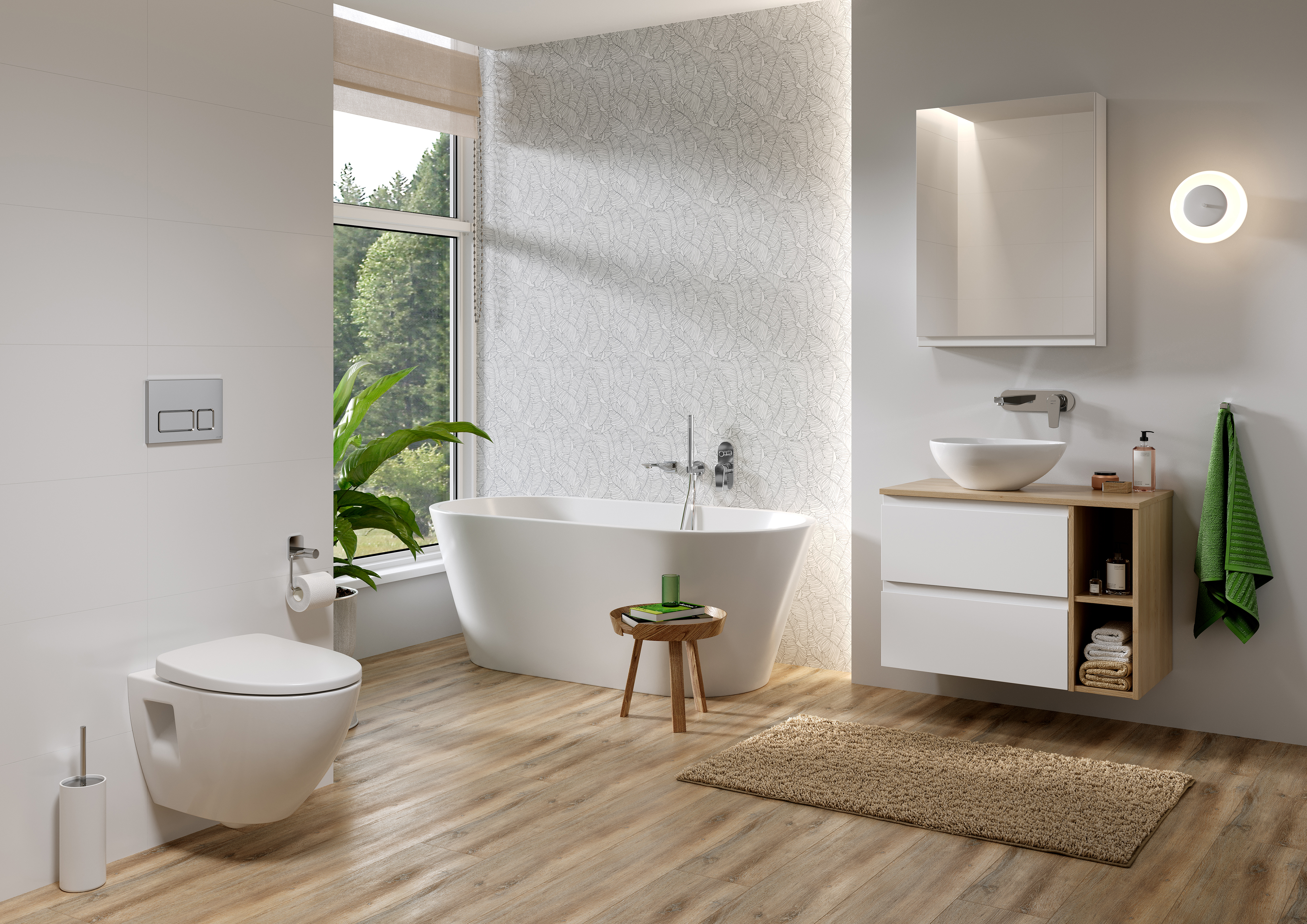 Zestaw Cersanit Moduo miska WC CleanOn z deską wolnoopadającą i stelaż podtynkowy Aqua 2.0 S701-814