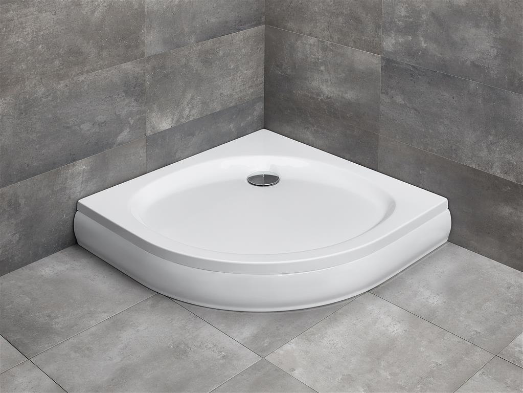 Radaway Patmos A brodzik 80x80 cm półokrągły biały 4S88155-03