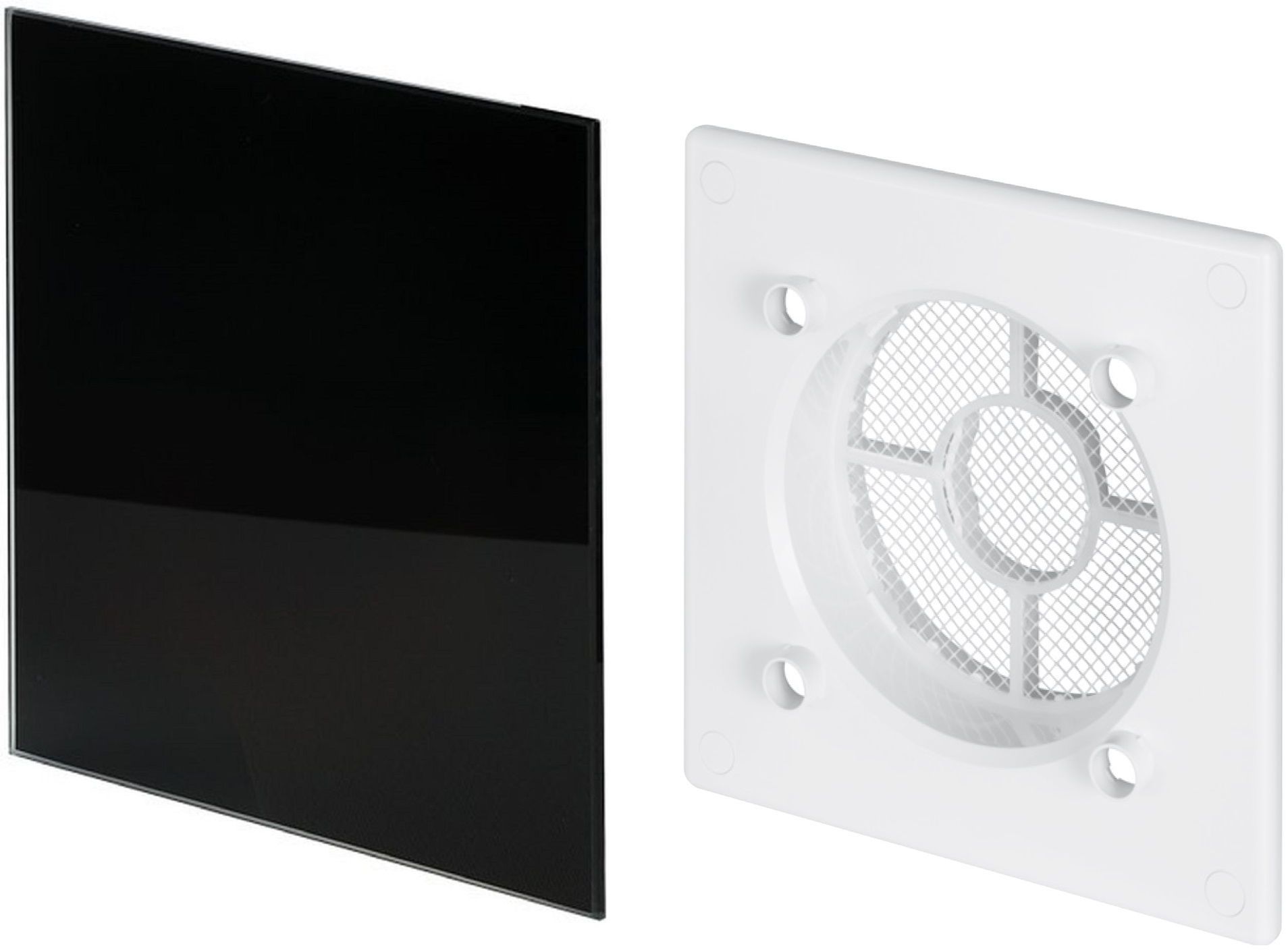 Awenta System+ Trax panel ozdobny szklany z ramką czarny połysk (PTGB100P, RWO100)