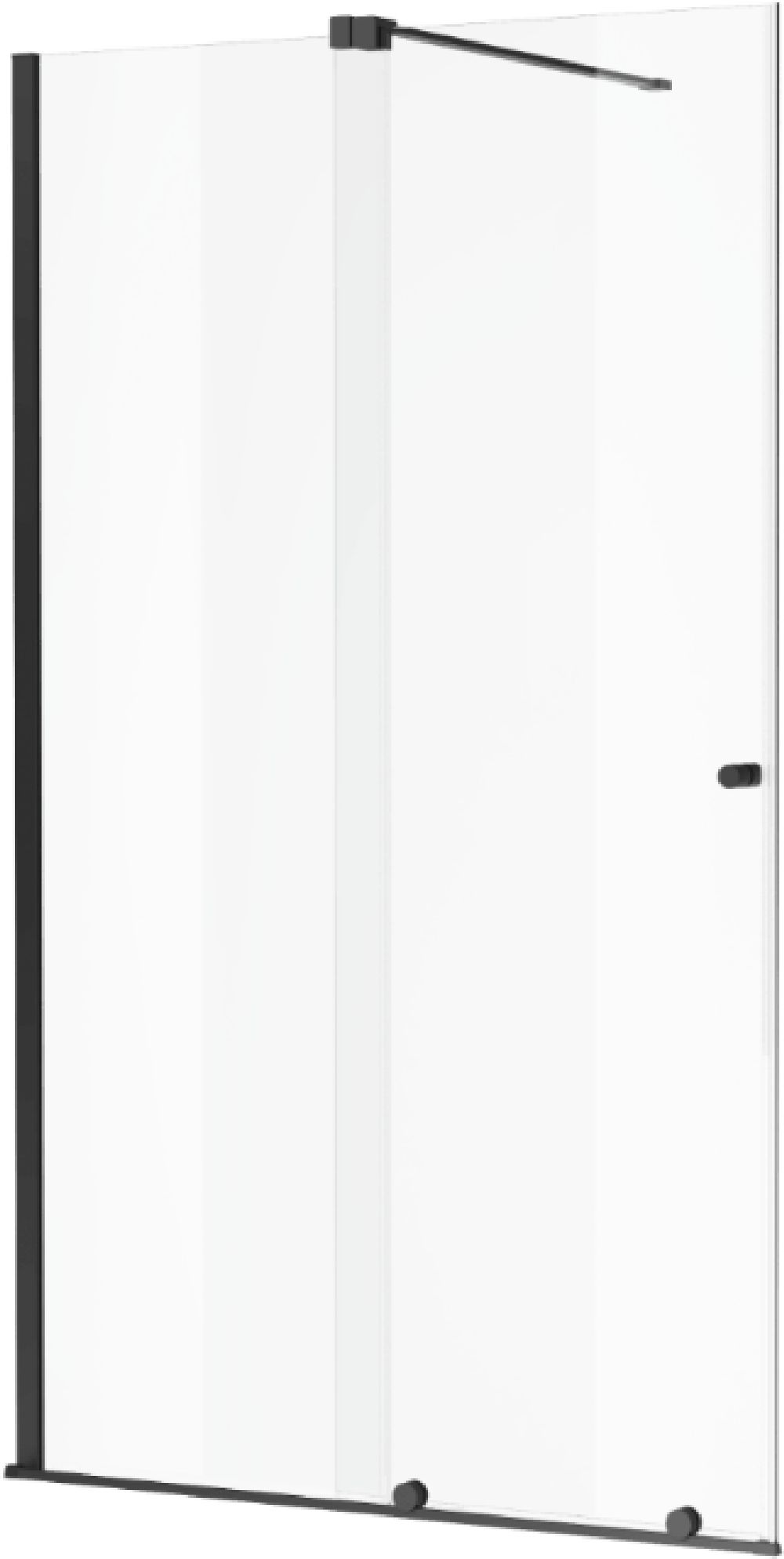 Excellent Ortigo drzwi prysznicowe kompletne 140 cm czarny mat//szkło przezroczyste KAEX.5012.K.1400.BL