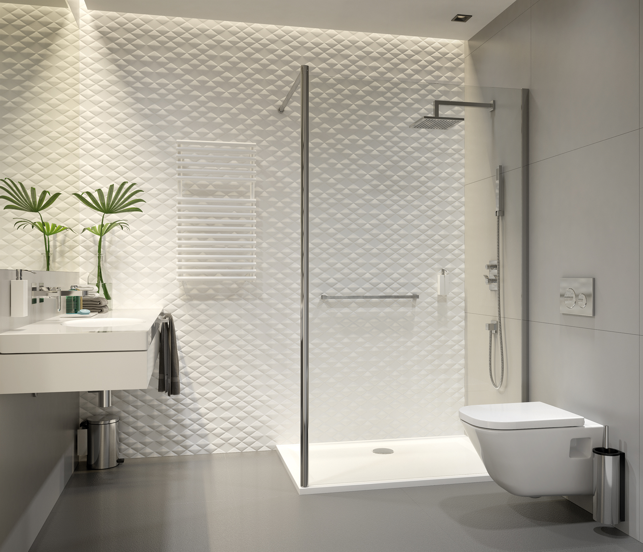 Sanplast Exa Line ścianka prysznicowa walk-in 120 cm srebrny połysk/szkło przezroczyste 600-540-1560-38-401