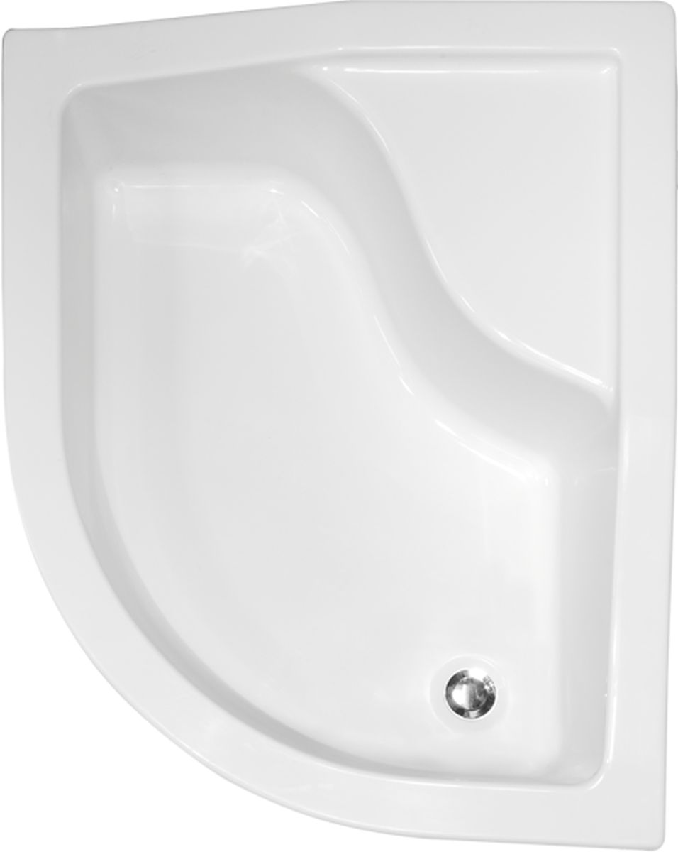 Besco Maxi brodzik 100x80 cm półokrągły asymetryczny lewy biały #BAM-100-NL