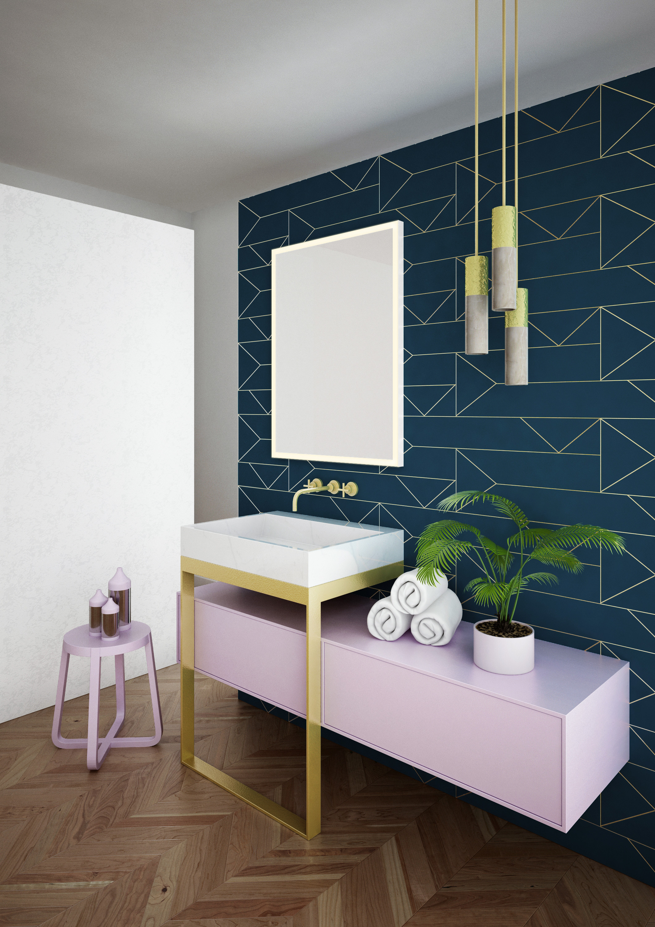 Dubiel Vitrum Solid White lustro prostokątne 80x60 cm z oświetleniem - Wysyłka w 24h