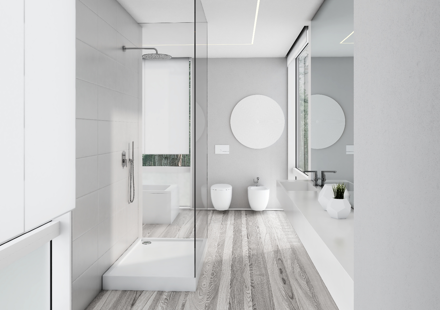 Schedline Cameron Smooth White brodzik 100x80 cm prostokątny biały 3ST.C1P-80100