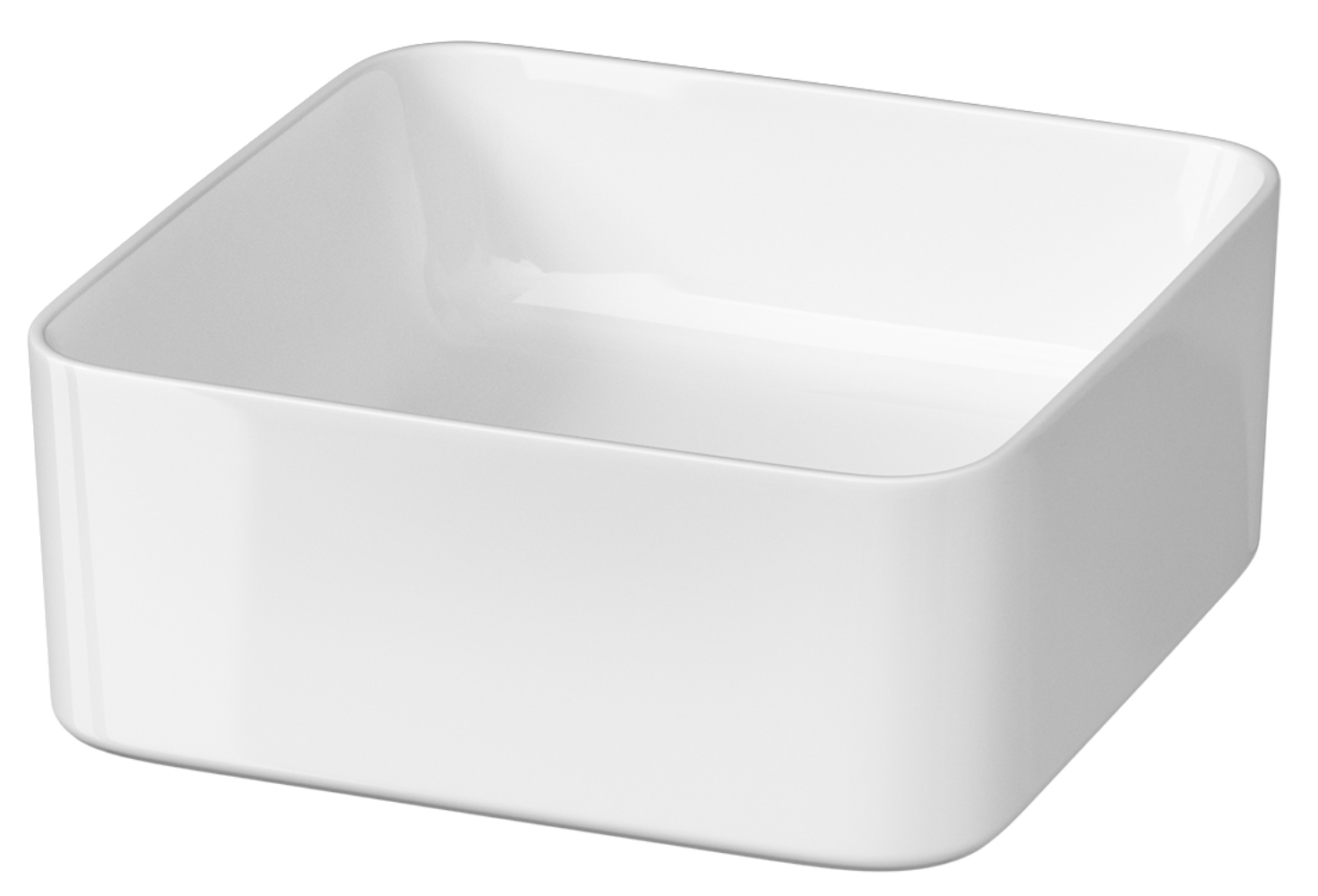 Cersanit Crea umywalka 35 cm nablatowa kwadratowa biała K114-007 - Wysyłka w 24h